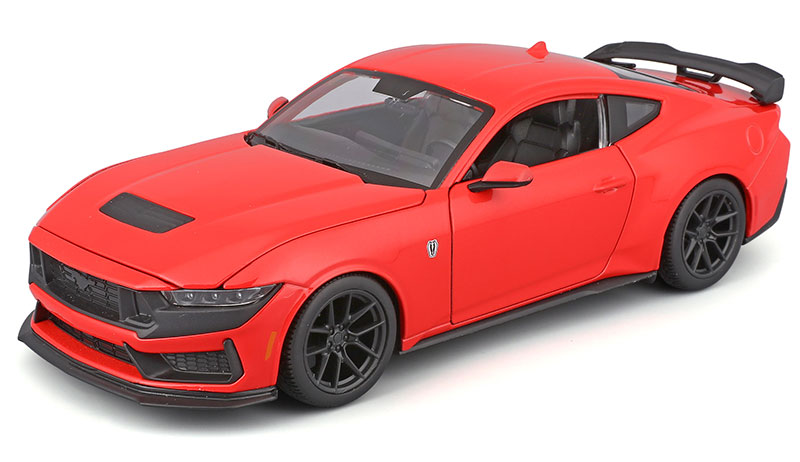 Ford Mustang 1965 Rouge - Miniature Moulée Sous Pression - Échelle 1/24 - Neuve En Boîte