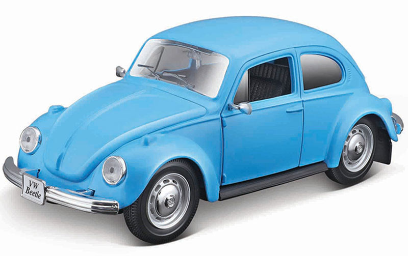 1973 Volkswagen Beetle in Light Blue - Assembly Line Diecast Metal