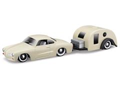 1966 Volkswagen Karmann Ghia with Traveler Trailer in Beige - Tow and Go Series