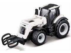 MAISTO #15591-C - Valtra Q305 in White with Bale Grab Bucket - Mini Work Machines Series