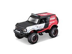 MAISTO #25205-W - 2021 Ford Bronco in Red Black and Silver- 4X4 Rebel Series