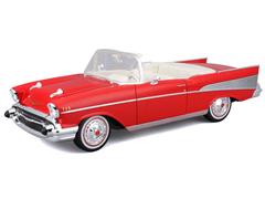 MAISTO #31476R - 1957 Chevrolet Bel Air Convertible in Red