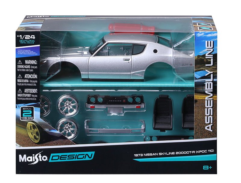 1973 Nissan Skyline 2000GT-R in Silver - Assembly Line Diecast