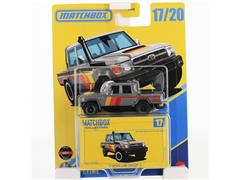 MATCHBOX #GBJ48-JJW10 - 2017 Toyota Land Cruiser 78 in Grey with Racing Graphics