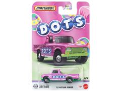 MATCHBOX #HVV75-JJR83 - Dots - 1962 Nissan Junior Pickup Truck in Purple and Green
