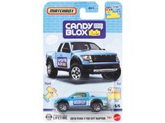 MATCHBOX #HVV75-JJR84 - Candy Blox - 2010 Ford F150 SVT Raptor Pickup Truck in Blue