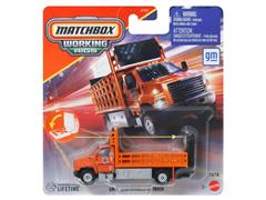 MATCHBOX #JCY27-JBX81 - Highway Services - GMC 3500 Attenuator Truck in Orange