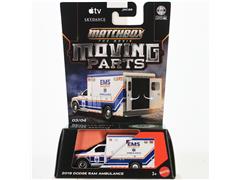 MATCHBOX #JNC95-JND38 - 2019 Dodge RAM Ambulance in White and Blue - The Movie