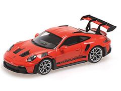 MINICHAMPS #870065022 - 2024 Porsche 992 GT3 RS in Red with Black Decor and Silver Wheels