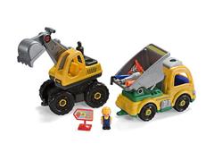 13365 - Motorart Toy Dump Truck and Excavator Playset Motorkidz