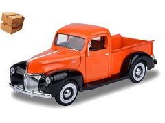 MOTORMAX #73170TC-ORBK-BOX - 1940 Ford Pickup in Orange and Black