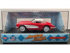 1958 Corvette Coupe in Red and White - American Graffiti #73800AG-RW