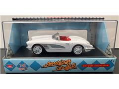1958 Corvette Convertible in White and Silver - American Graffiti #73800AG-WS