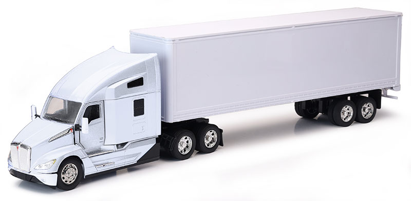 Kenworth T680 Cab in White with Dry Van Trailer - 12543