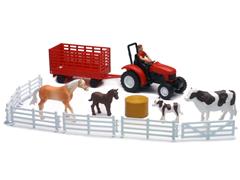 04096-B - New-Ray Toys Country Life Cow and Horse Playset Playset