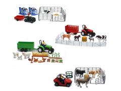 04096-CASE - New-Ray Toys Country Life Farm Animals Tractor Playsets 6