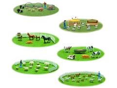 05517-CASE - New-Ray Toys Farm Animal Playsets 24 Pieces