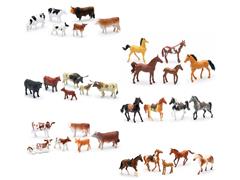 05593-CASE - New-Ray Toys Farm Cow Horse Sets 12 Pieces