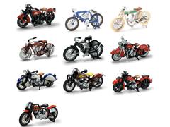 06067-CASE - New-Ray Toys Lil Indian Historical Bikes 24 Piece Assorted