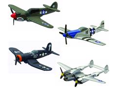 06687-SET-A - New-Ray Toys WWII Fighter Plane 4 piece SET