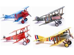 20227-CASE - New-Ray Toys Classic Bi plane Model Kits 12 Pieces