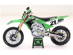 58413 - New-Ray Toys 2022 Kawasaki Factory Team KX450F Dirt Bike