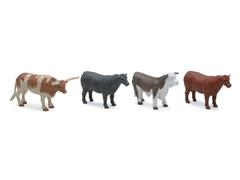 SS-05526-A - New-Ray Toys Ranch Cow 4 Piece Set Made of