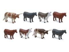 SS-05526-CASE - New-Ray Toys Ranch Cow Set 12 Pieces