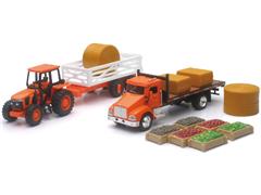 SS-15815A - New-Ray Toys Kubota Farm Tractor Playset Playset