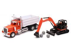 SS-33383A - New-Ray Toys Kubota Peterbilt 379 Dump Truck