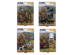 SS-76302-CASE - New-Ray Toys Wild Hunting Playsets 24 Pieces