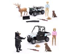SS-76476-CASE - New-Ray Toys Teal Camo Hunting Vehicle Playset