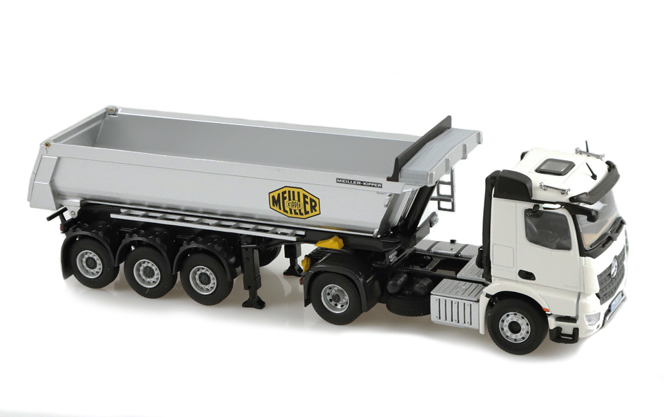 Mercedes-Benz Arocs 4x2 in White with Meiller Dump Trailer - 1002-40