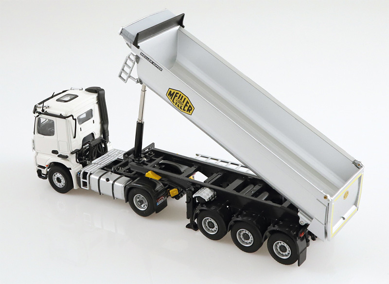 Mercedes-Benz Arocs 4x2 in White with Meiller Dump Trailer - 1002-40