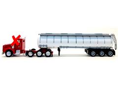 PROMOTEX #006609-X - Kenworth T800 Tag Axle in Red with Chemical Tanker Trailer