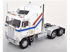 ROAD KINGS #180145 - 1976 Kenworth K100 Aerodyne Semi Truck in White with Red Blue and Gold Deco - Cab Only