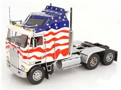 ROAD KINGS #180146 - 1976 Kenworth K100 Aerodyne Semi Truck Stars Stripes in USA Flag Deco - Cab Only
