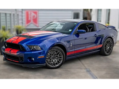 SHELBY COLLECTIBLES #SC18012 - Superman - 2013 Ford Mustang Shelby GT500 in Deep Impact Blue with Red Stripes