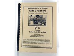 STRATTONS #ACD17-2O - Allis-Chalmers Model D-17 Series 2 Gas Operators Manual serial #24001-42000