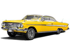 SUNSTAR #SS-2112 - 1961 Chevrolet Impala Hard Top Lowrider in Yellow
