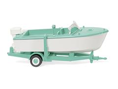 009503 - Wiking Model Trailer Mounted Motor Boat