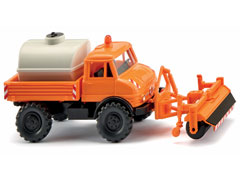WIKING #037112 - 1963-89 Unimog U 406 Road Sweeper in Municipal Orange