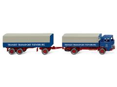 043203 - Wiking Model Transit Transport Mercedes Benz Flatbed Road Train