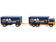 045703 - Wiking Model ASG Scania 111 Box Trailer Road Train