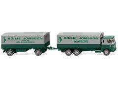 046001 - Wiking Model Borje Jonsson Scania 111 Tarped Flatbed Road