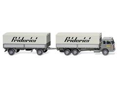 047502 - Wiking Model Friderici Hanomag Henschel Flatbed Road Train High