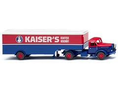 051328 - Wiking Model Kaisers Kaffee 1955 Peterbilt Box Semi Trailer