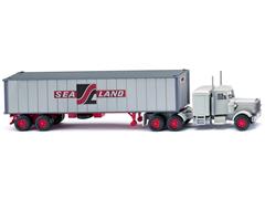 052707 - Wiking Model Sealand 1977 Peterbilt Container Tractor Trailer