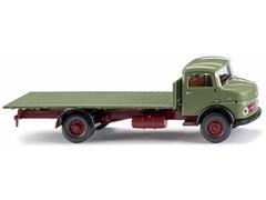 WIKING #085203 - 1959-68 Mercedes-Benz Kurzhauber Flatbed Truck in Reed Green