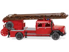 086233 - Wiking Model Fire Service Magirus Deutz Turntable Ladder DL